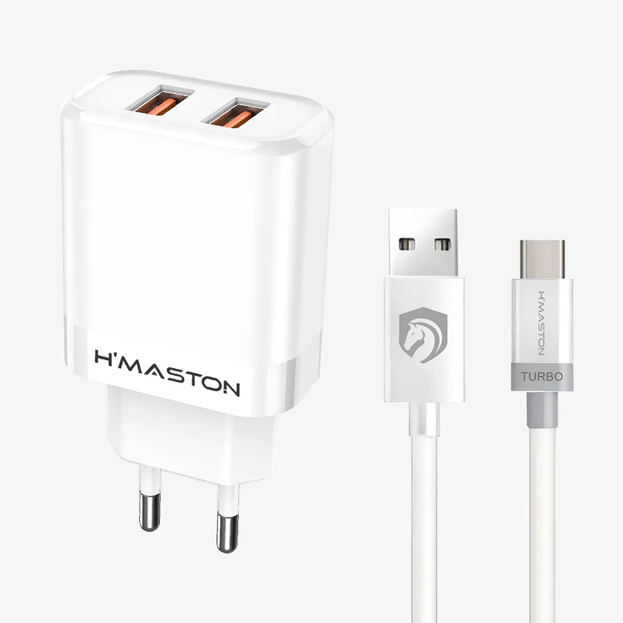 H'Maston LR24 Carregador Rápido 2 Portas USB
