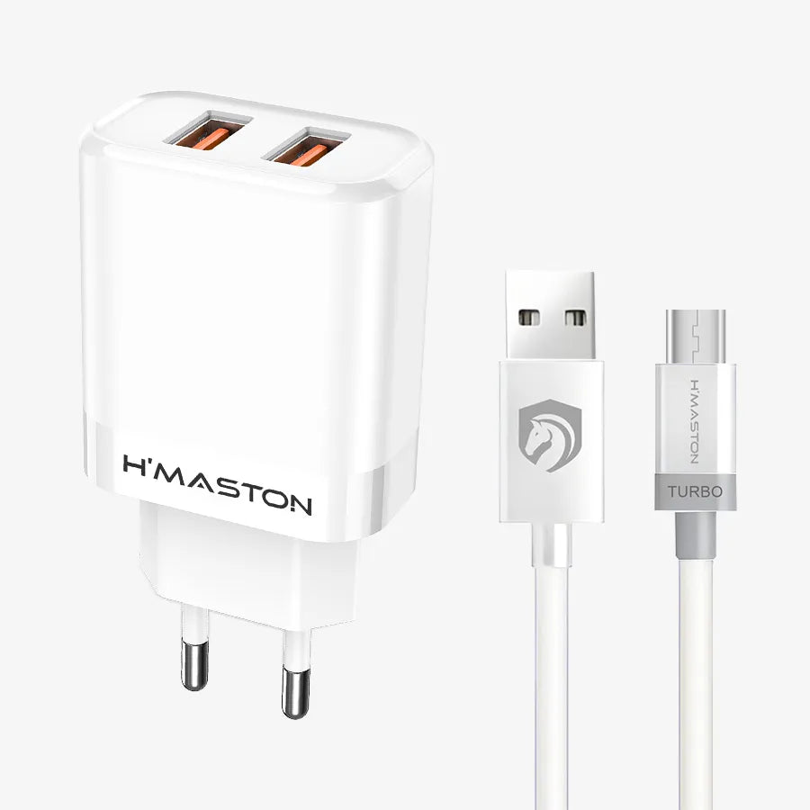 H'Maston LR24 Carregador Rápido 2 Portas USB