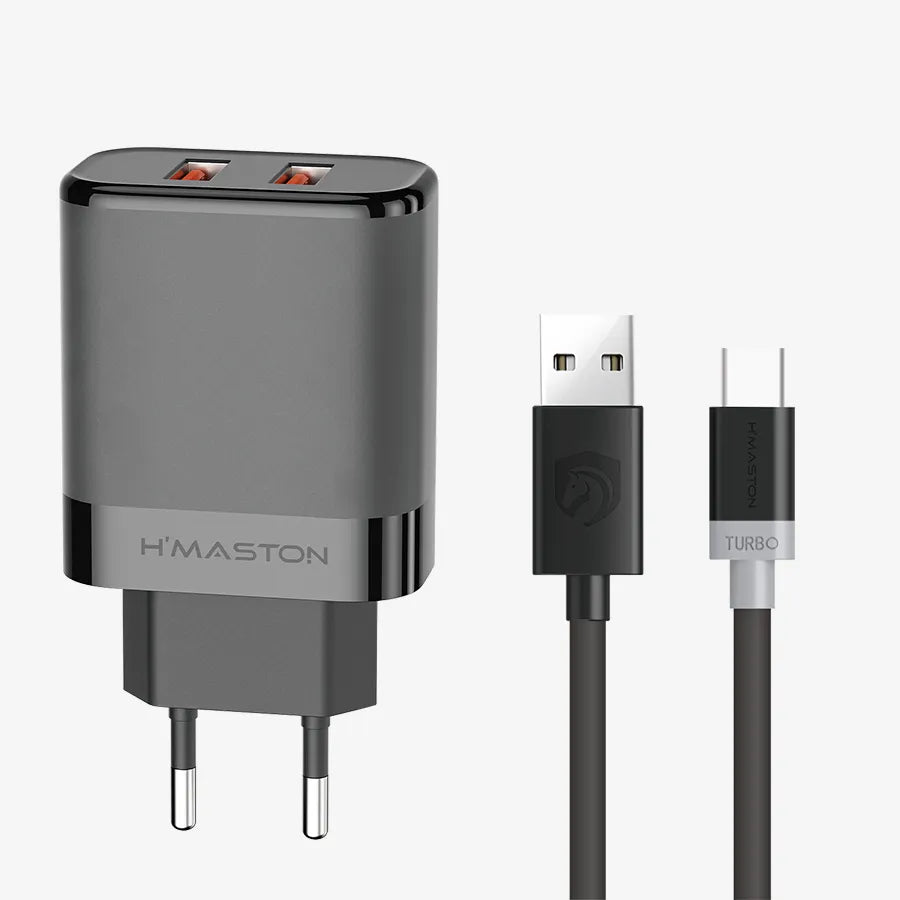 H'Maston LR24 Carregador Rápido 2 Portas USB - Eleadermall