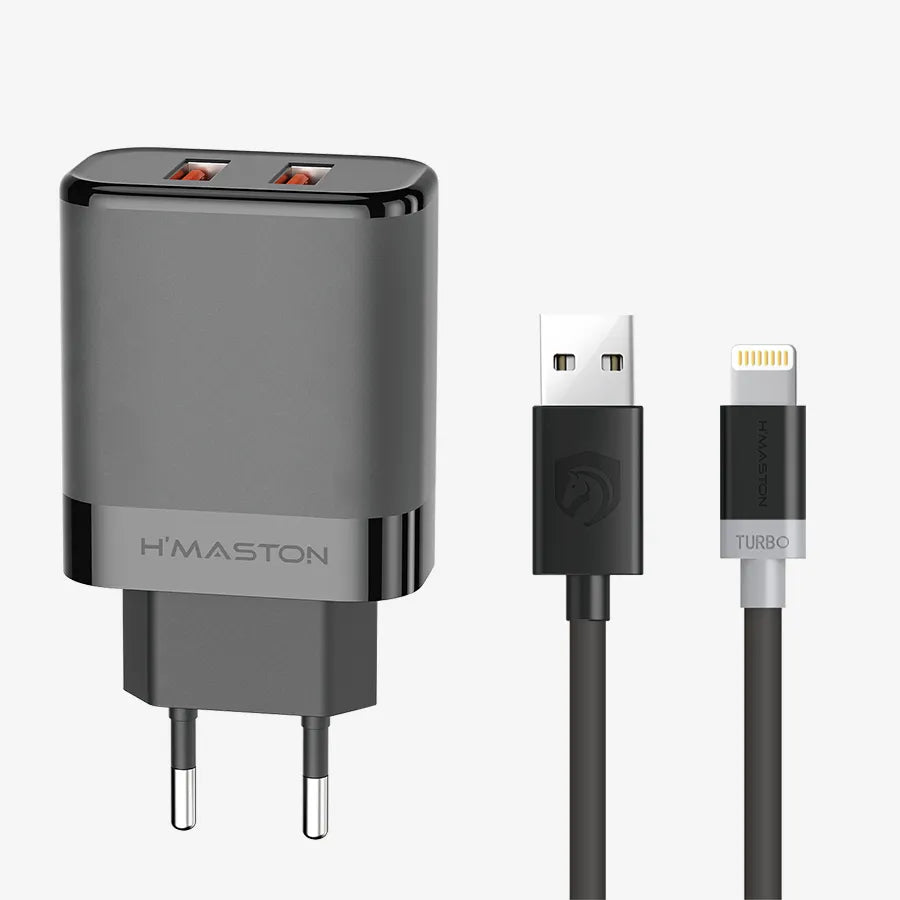 H'Maston LR24 Carregador Rápido 2 Portas USB