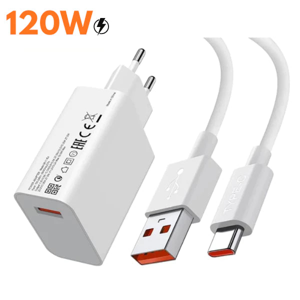 H'Maston LR31-3 Carregador Super 120W USB + Type-C Compacto