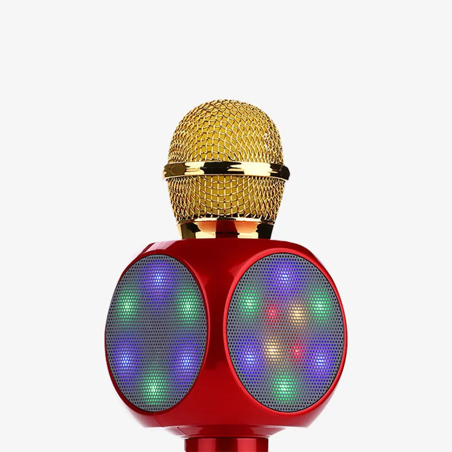 H'Maston MK02 Microfone Bluetooth com LED e Mixer