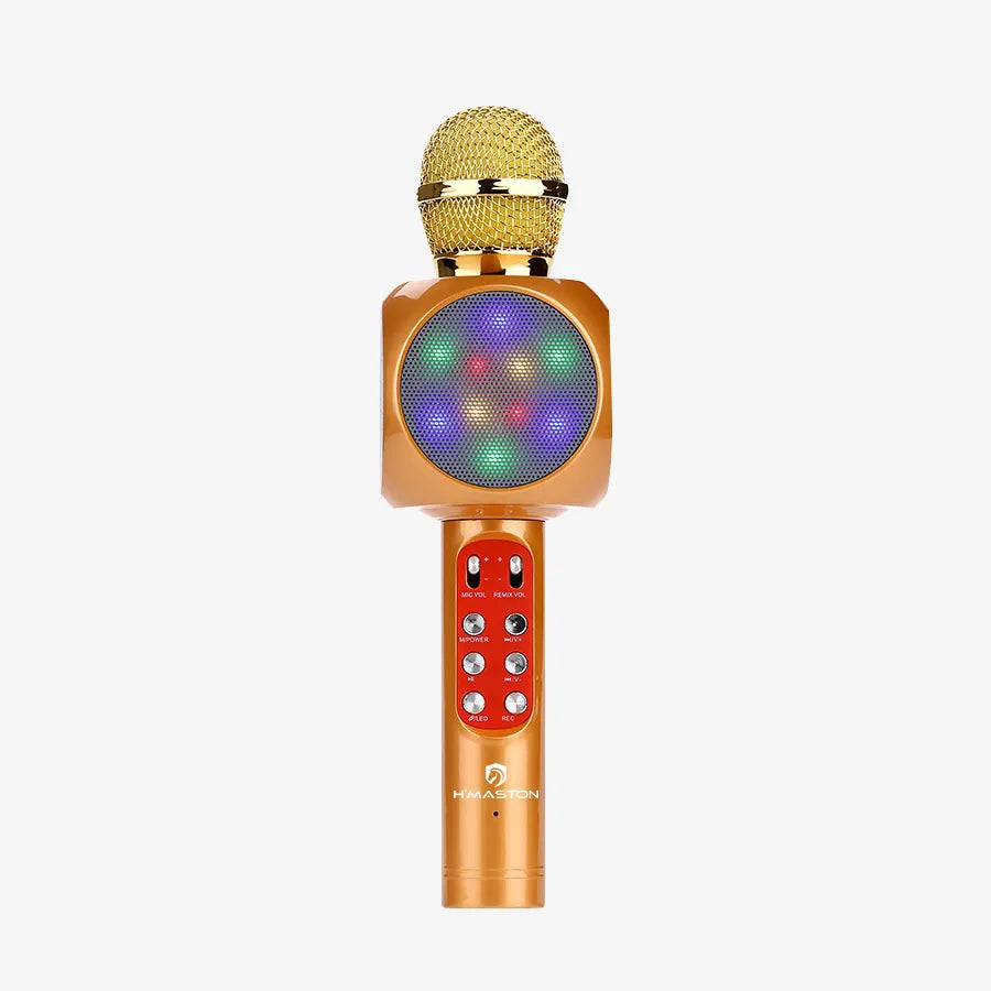 H'Maston MK02 Microfone Bluetooth com LED e Mixer