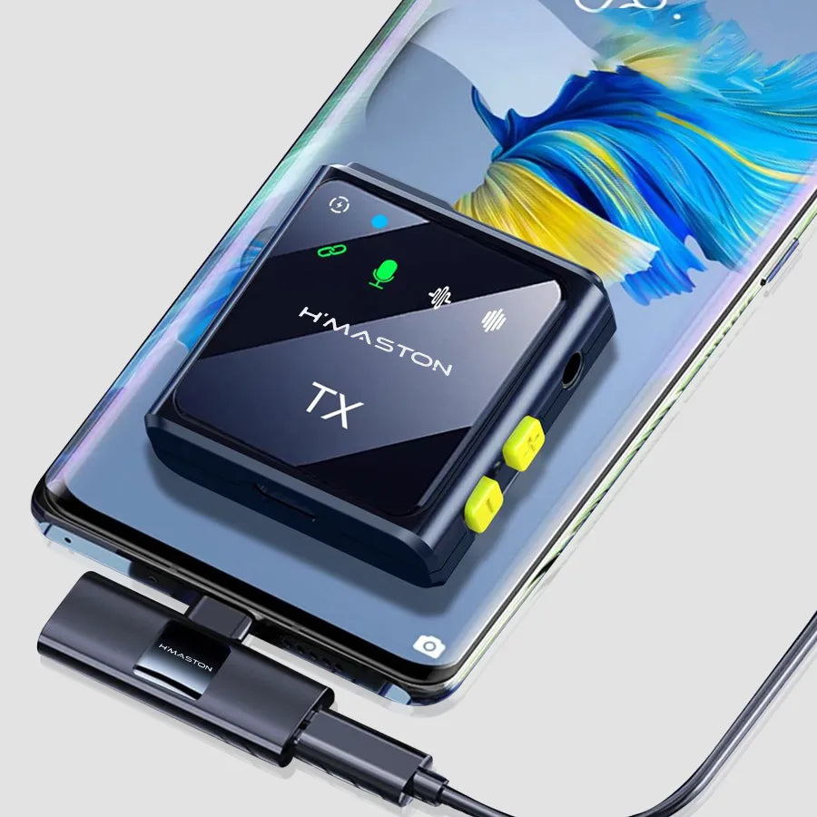 H'Maston MK11/12 – Microfones Tipo-C e Lightning para Celular - Eleadermall