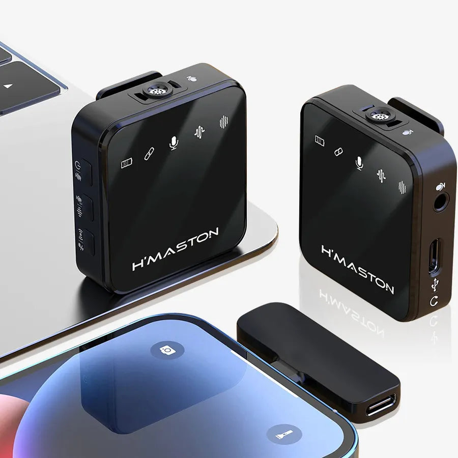 H'Maston MK15 / MK16 Microfone Sem Fio Tipo-C / Lightning - Eleadermall