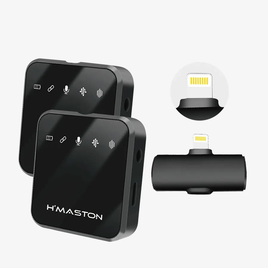 H'Maston MK15 / MK16 Microfone Sem Fio Tipo-C / Lightning - Eleadermall