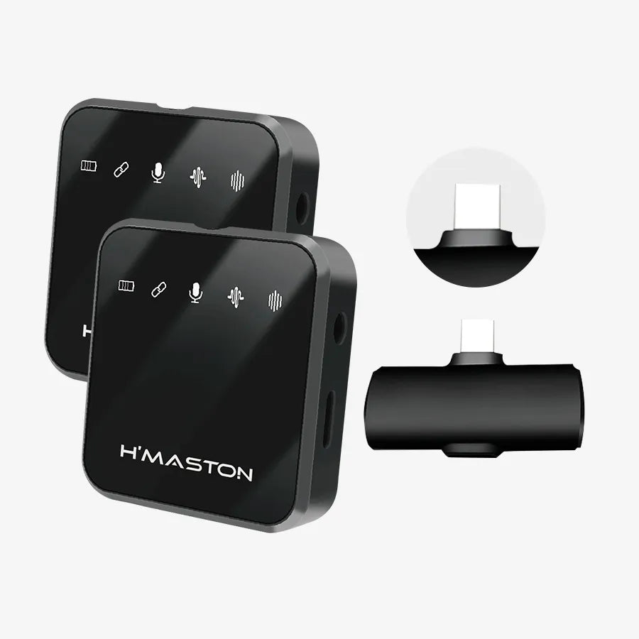 H'Maston MK15 / MK16 Microfone Sem Fio Tipo-C / Lightning - Eleadermall