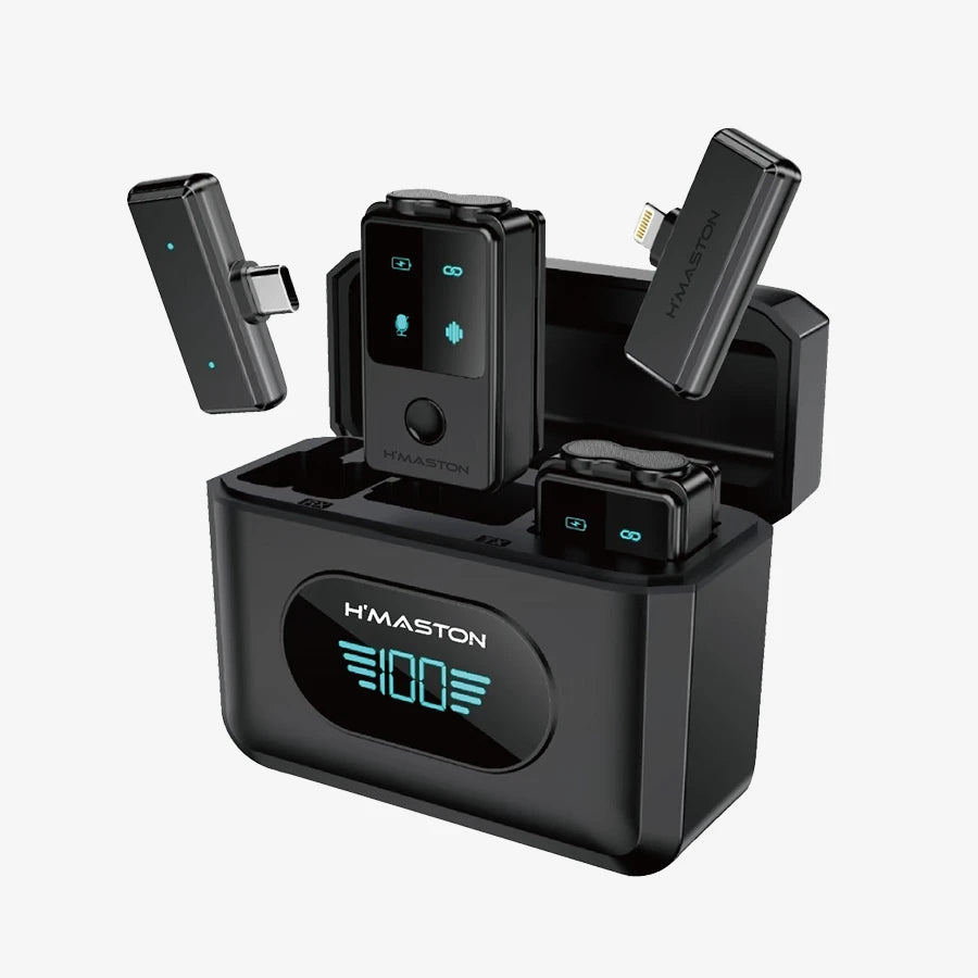 H'Maston MK21 Microfone Lapela Sem Fio Profissional