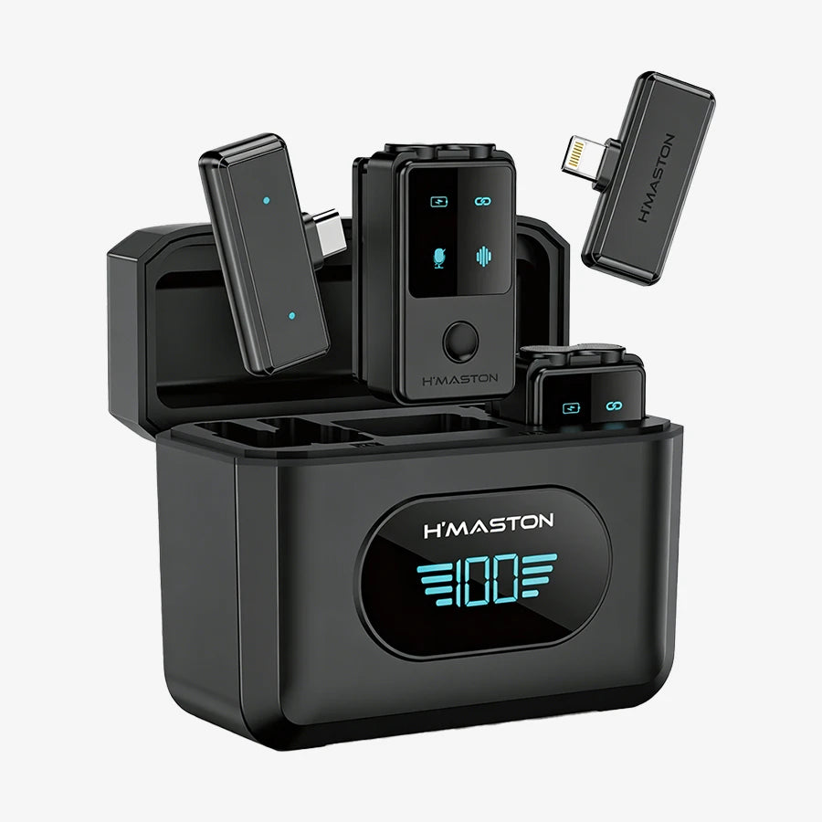 H'Maston MK21 Microfone Lapela Sem Fio Profissional