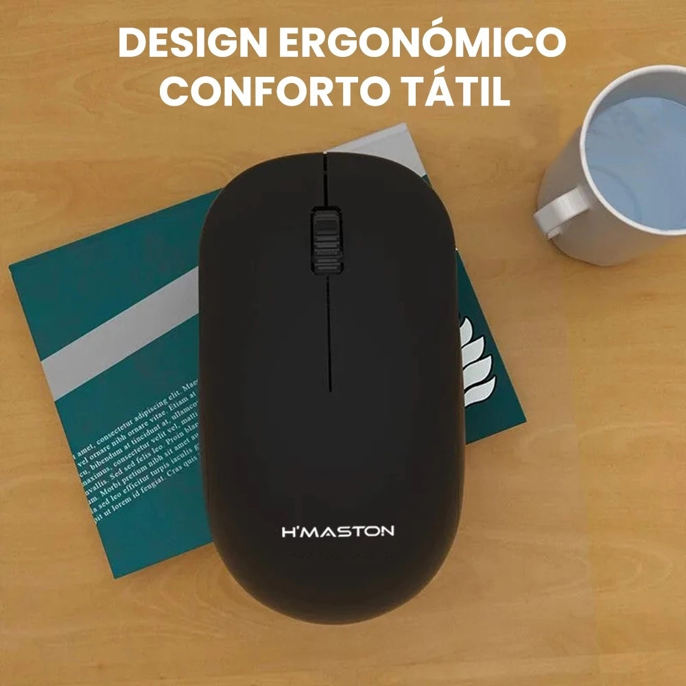 H'Maston MS06 Mouse Ergonômico Sem Fio 1600 Dpi Bluetooth