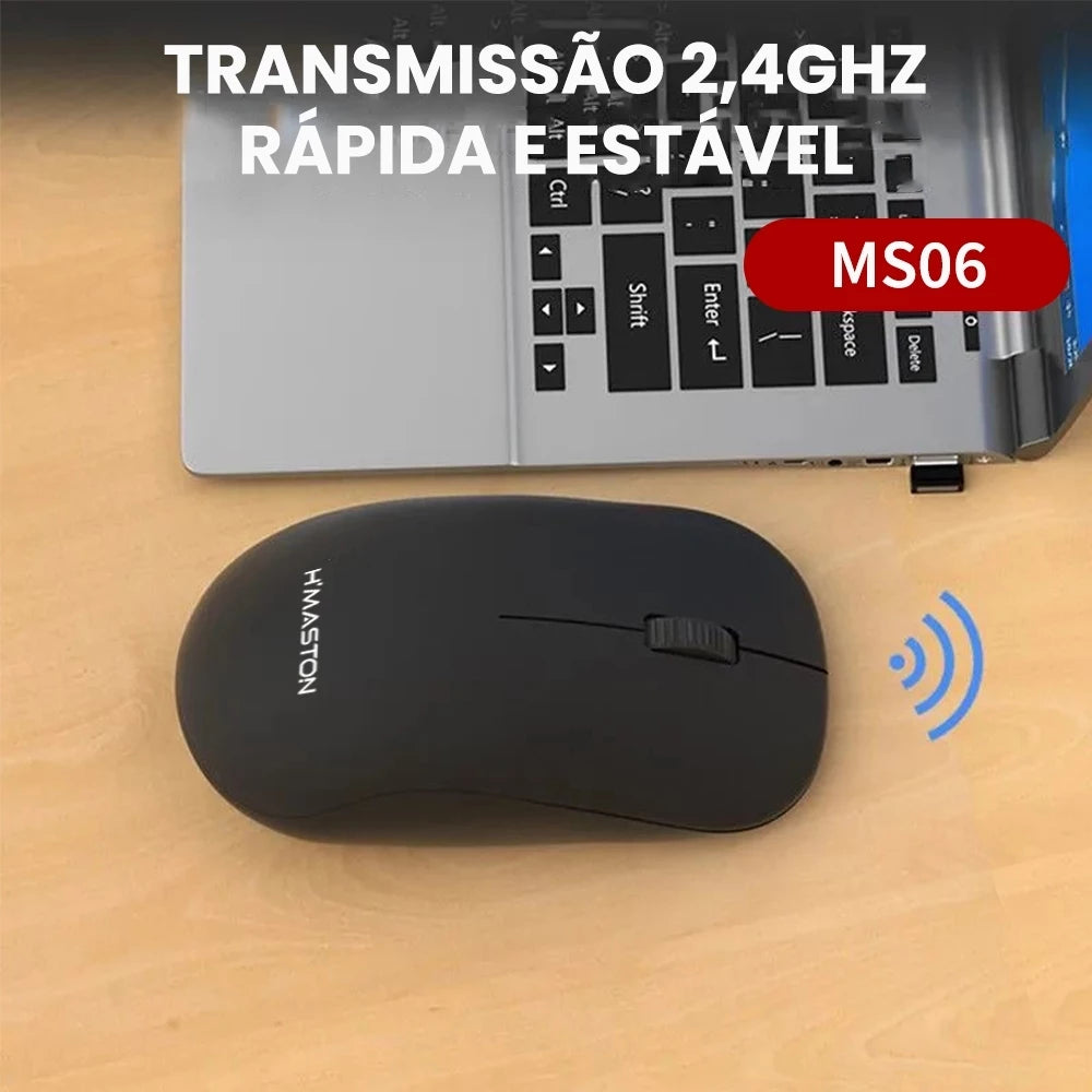 H'Maston MS06 Mouse Ergonômico Sem Fio 1600 Dpi Bluetooth