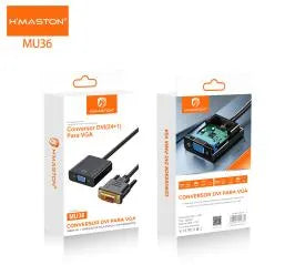 H'Maston MU36 Conversor DVI Macho para VGA Fêmea