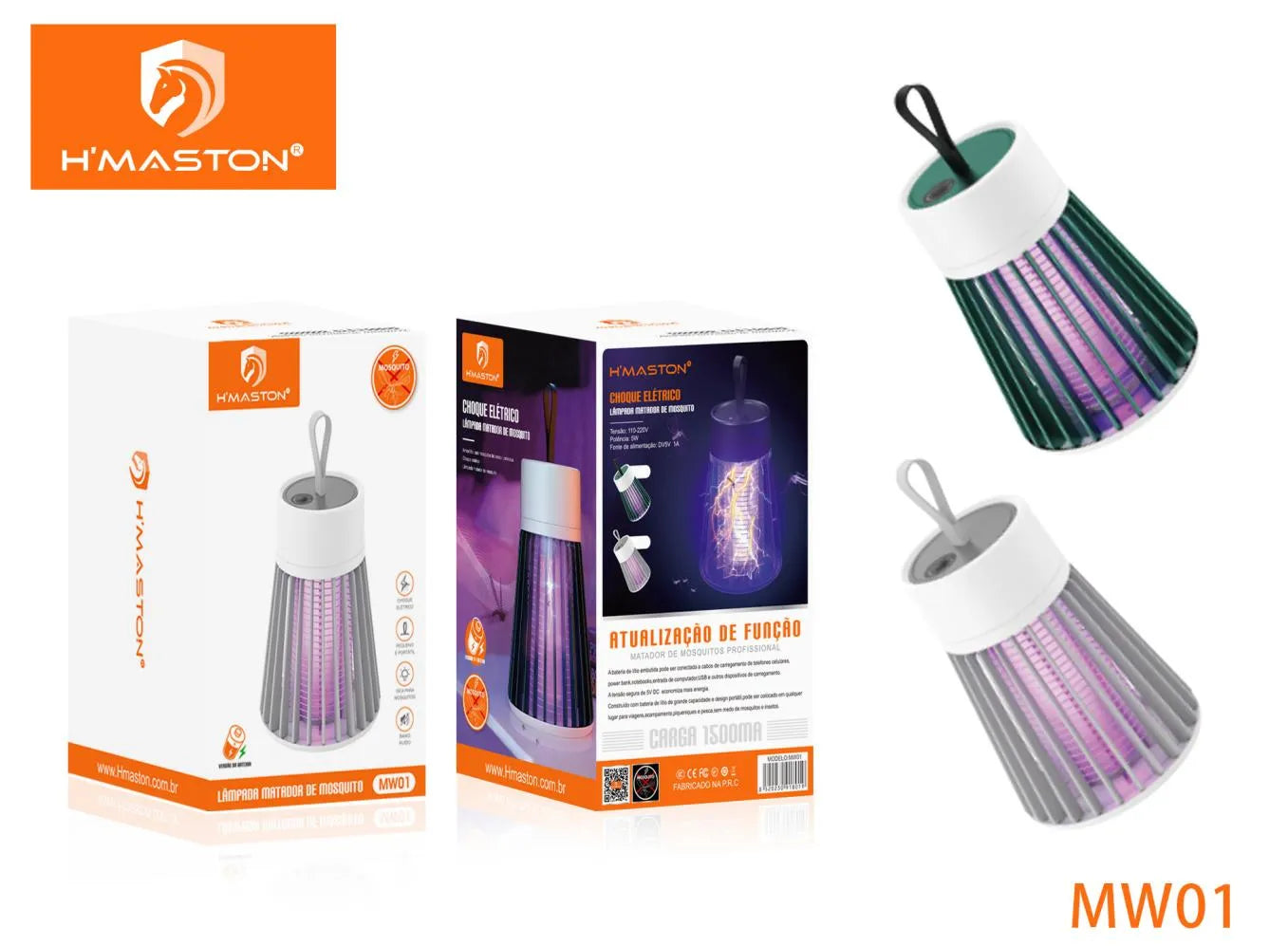 H'Maston MW01 Lâmpada Elétrica Mata-Mosquitos USB Recarregável