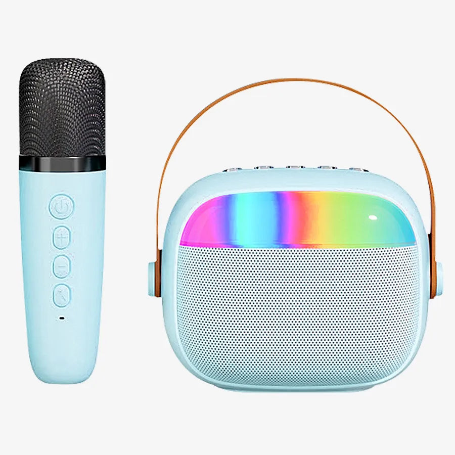 H'Maston MX03 Caixa de Som Bluetooth com Microfone Karaokê com LED