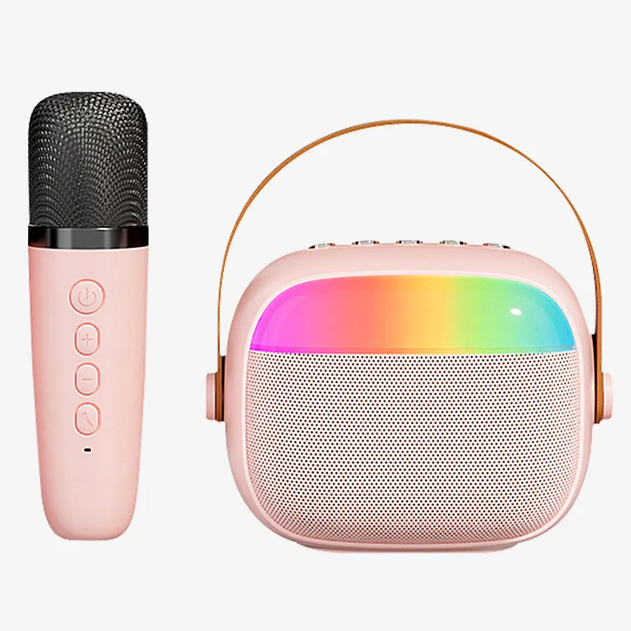 H'Maston MX03 Caixa de Som Bluetooth com Microfone Karaokê com LED