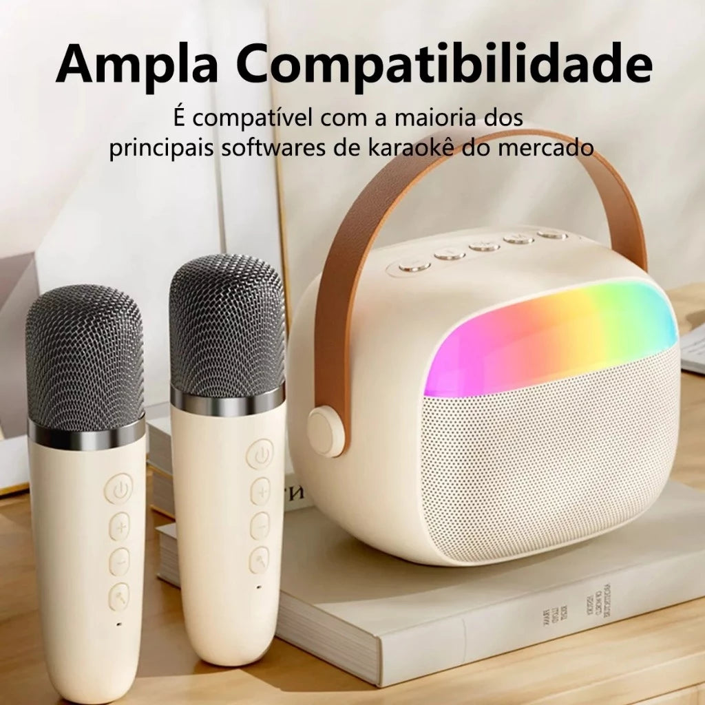 H'Maston MX03 Caixa Bluetooth Karaokê com LED - Eleadermall