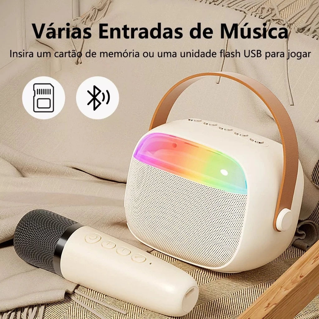 H'Maston MX03 Caixa Bluetooth Karaokê com LED - Eleadermall