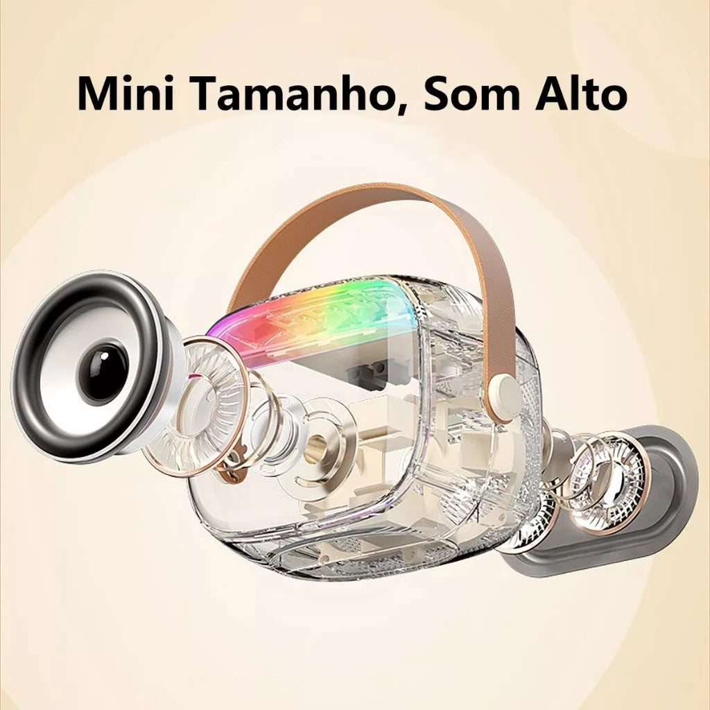 H'Maston MX03 Caixa Bluetooth Karaokê com LED - Eleadermall