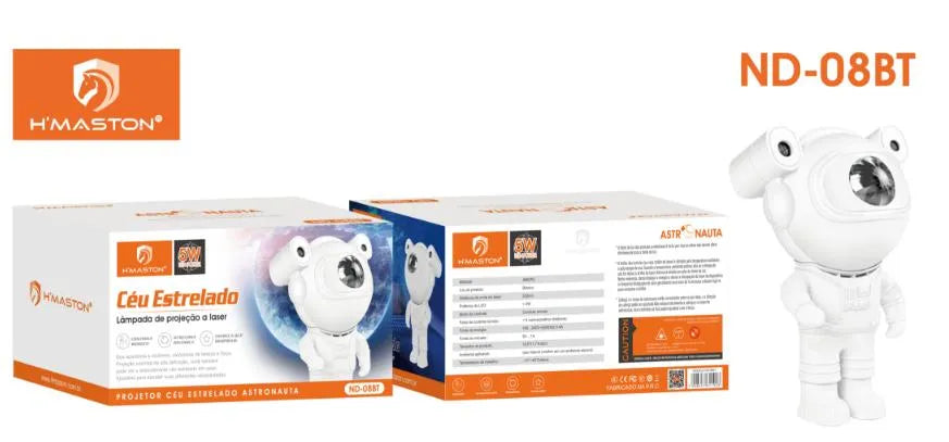 H'Maston ND08BT Luminária – Luzes Estelares e Música Bluetooth