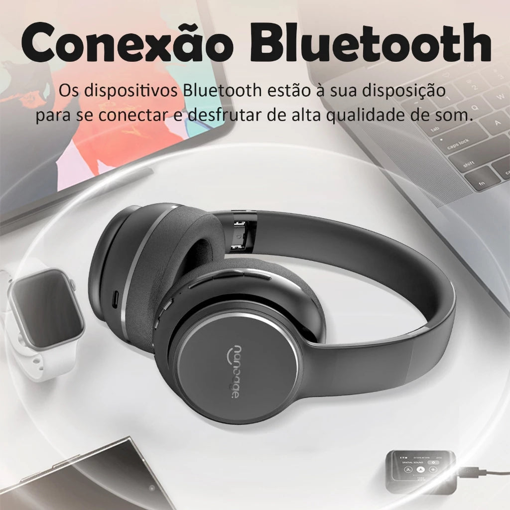 Nanoage NF01 Headset Gamer Bluetooth 5.3 Avançado - Eleadermall
