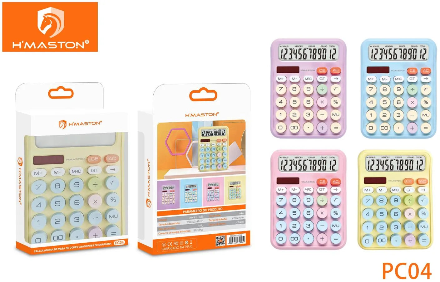 H'Maston PC04 Calculadora LCD Grande