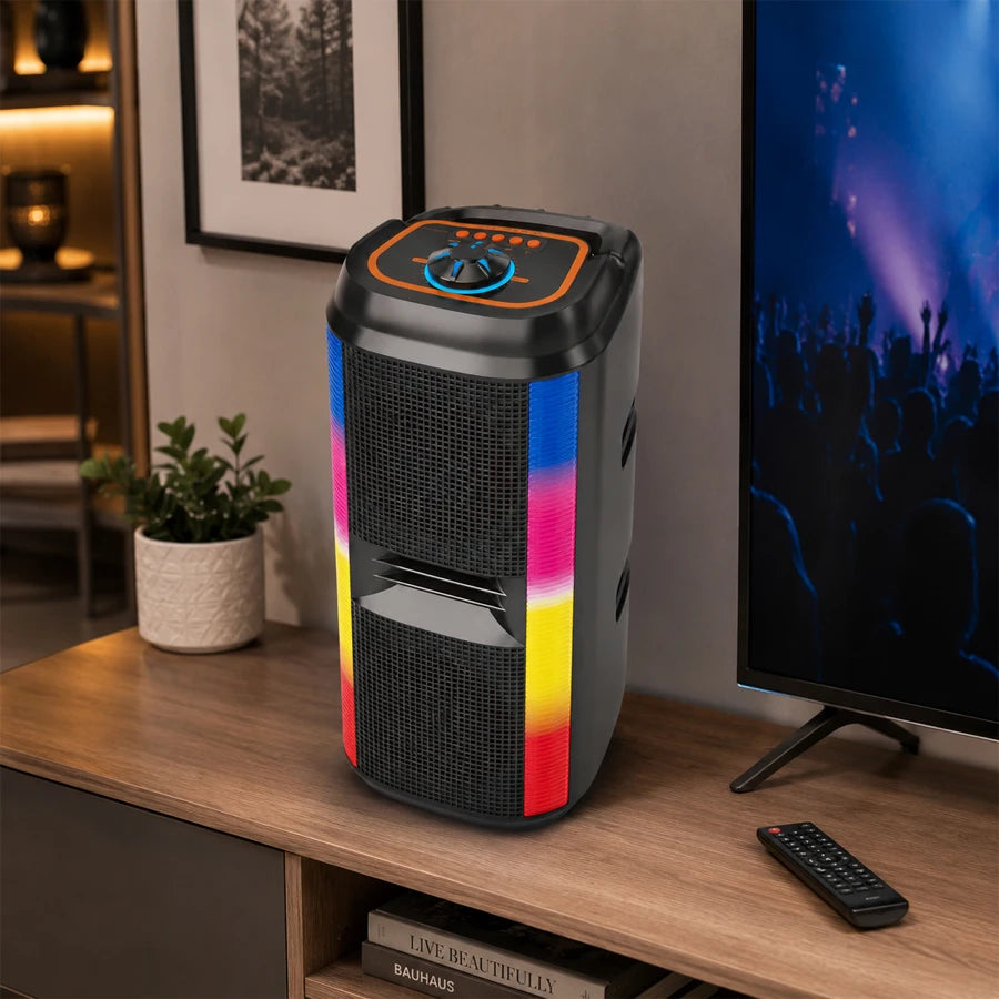 H'Maston QS16 Caixa de Som Bluetooth - Potente e Moderno com RGB
