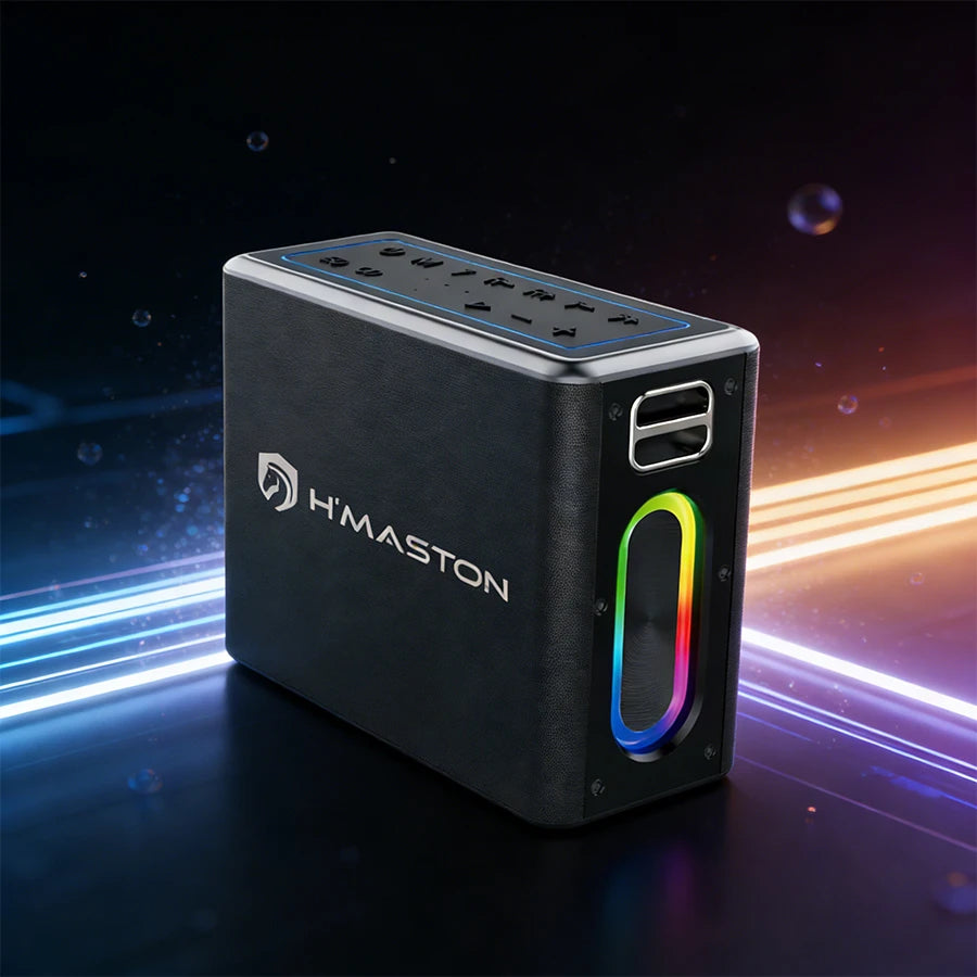 H'maston RN03 Caixa de Som 120W Bluetooth com Microfones