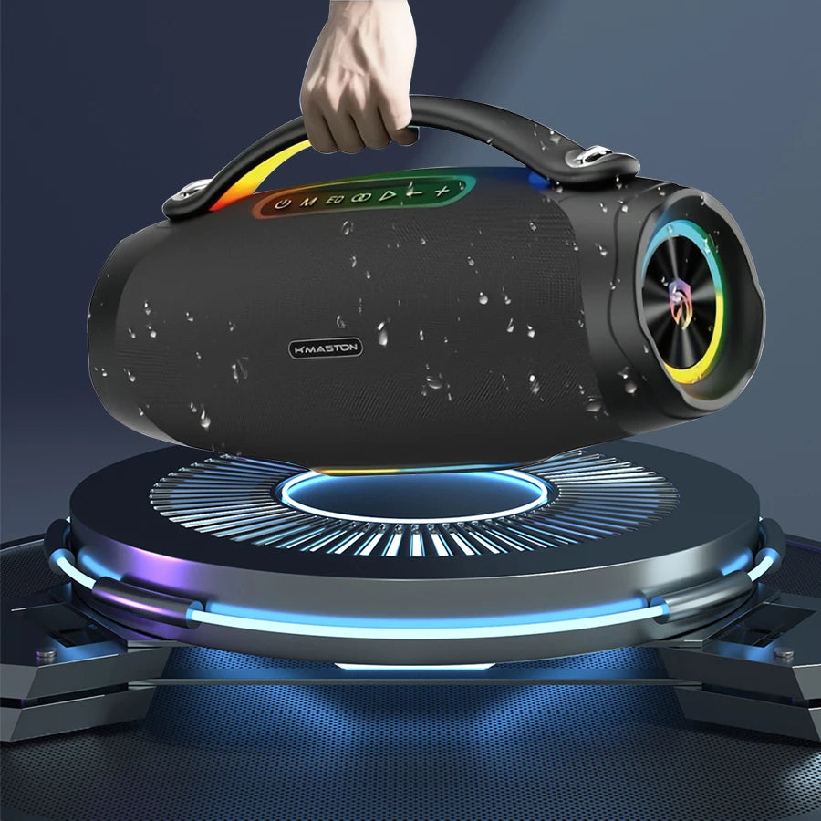 H'Maston RN09 Caixa de Som Boombox Bluetooth TWS 120W com Microfone