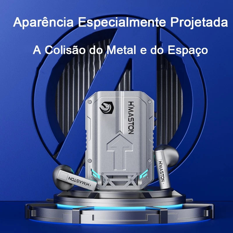 H'Maston RS61 Fone Bluetooth Gamer LED Espetacular