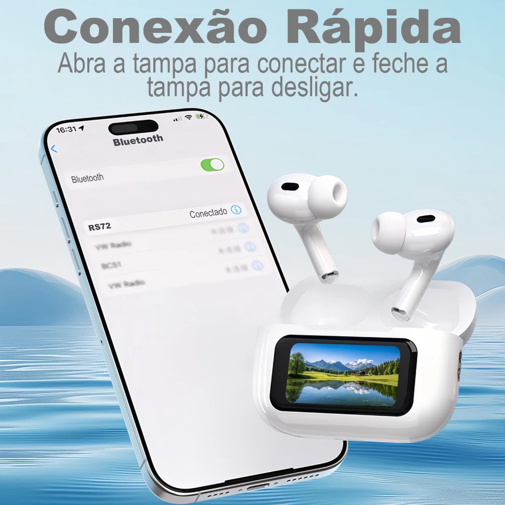 H'Maston RS72 Fone Bluetooth 5.4 com Tela LCD - Eleadermall