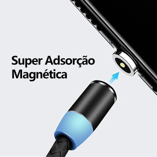 H'maston SJX01 Cabo Magnético 3 em 1 1m LED - Eleadermall