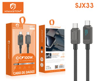 H'Maston SJX33 Cabo de Carga PD 30W com Visor LED - Rápido e Durável