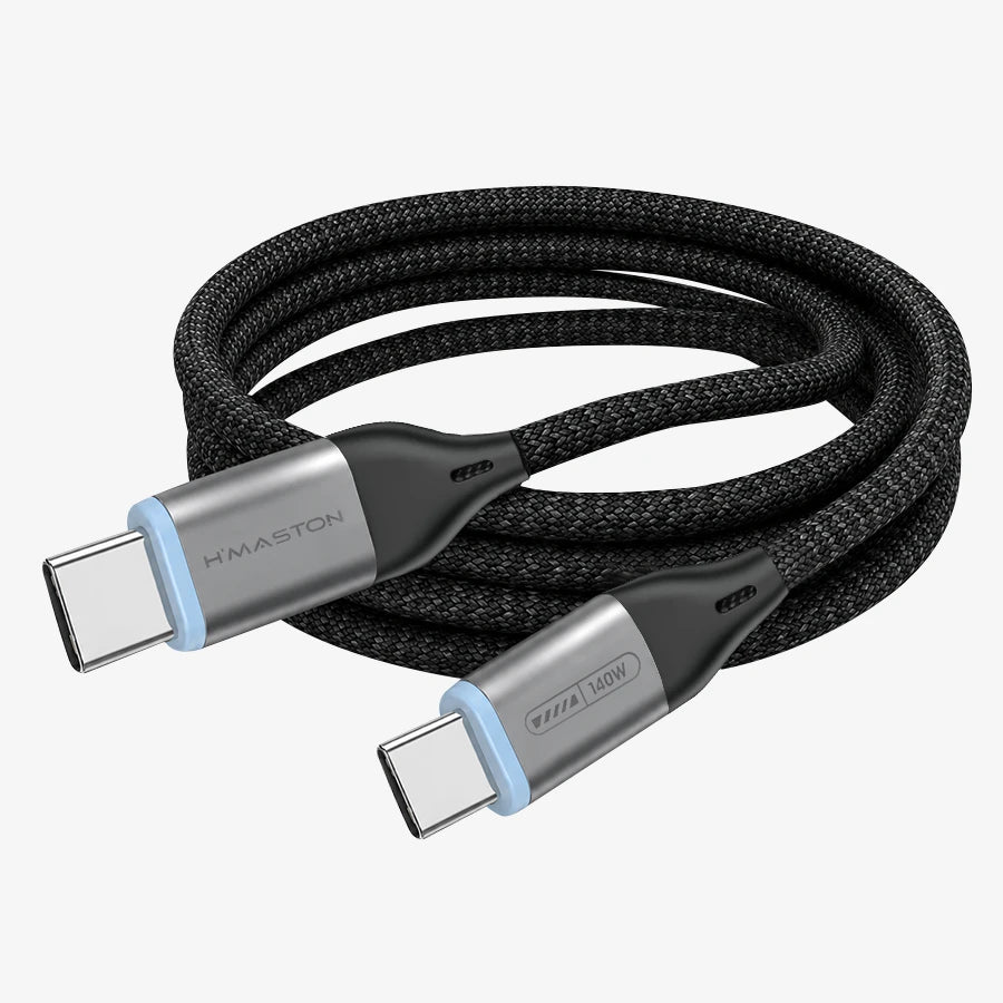 H'Maston SJX44 Cabo USB-C 140W - Alta Durabilidade e Carga Rápida