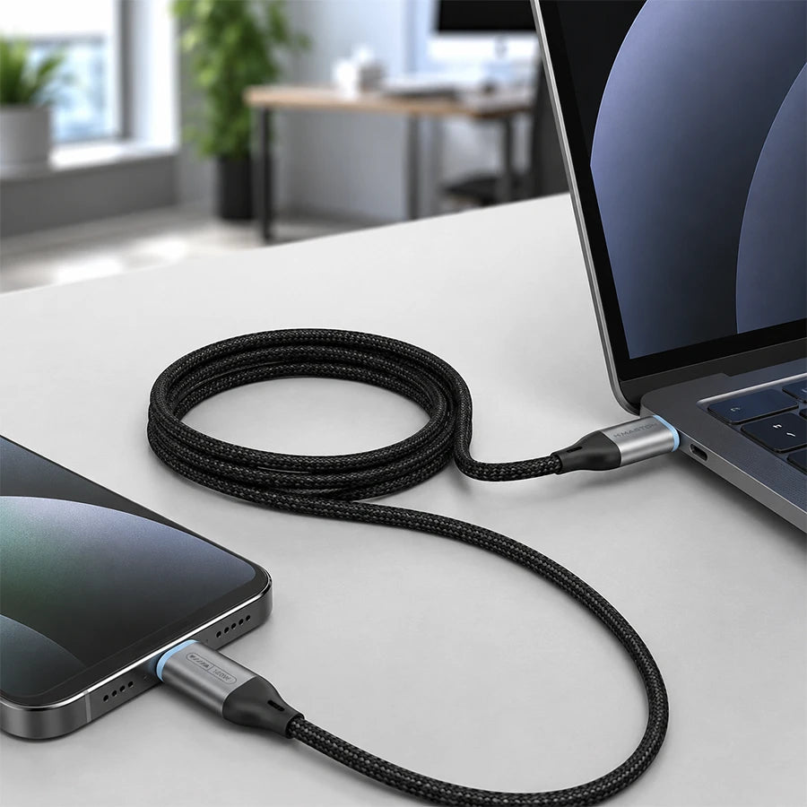 H'Maston SJX44 Cabo USB-C 140W - Alta Durabilidade e Carga Rápida