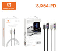 H'Maston SJX54 - Cabo de Carregamento Rápido USB-C 1m Preto/Cinza