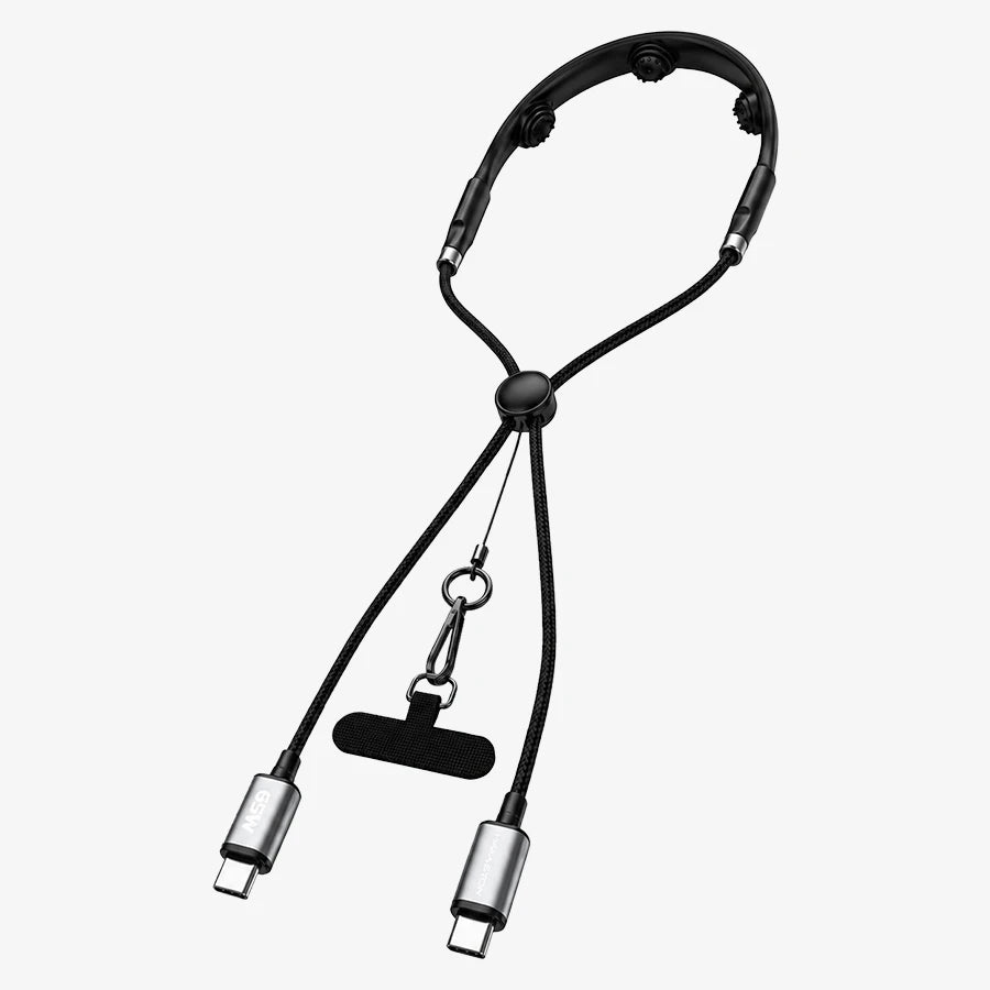 H'Maston SJX63 Cabo USB-C com Alça Anti-perda 65W