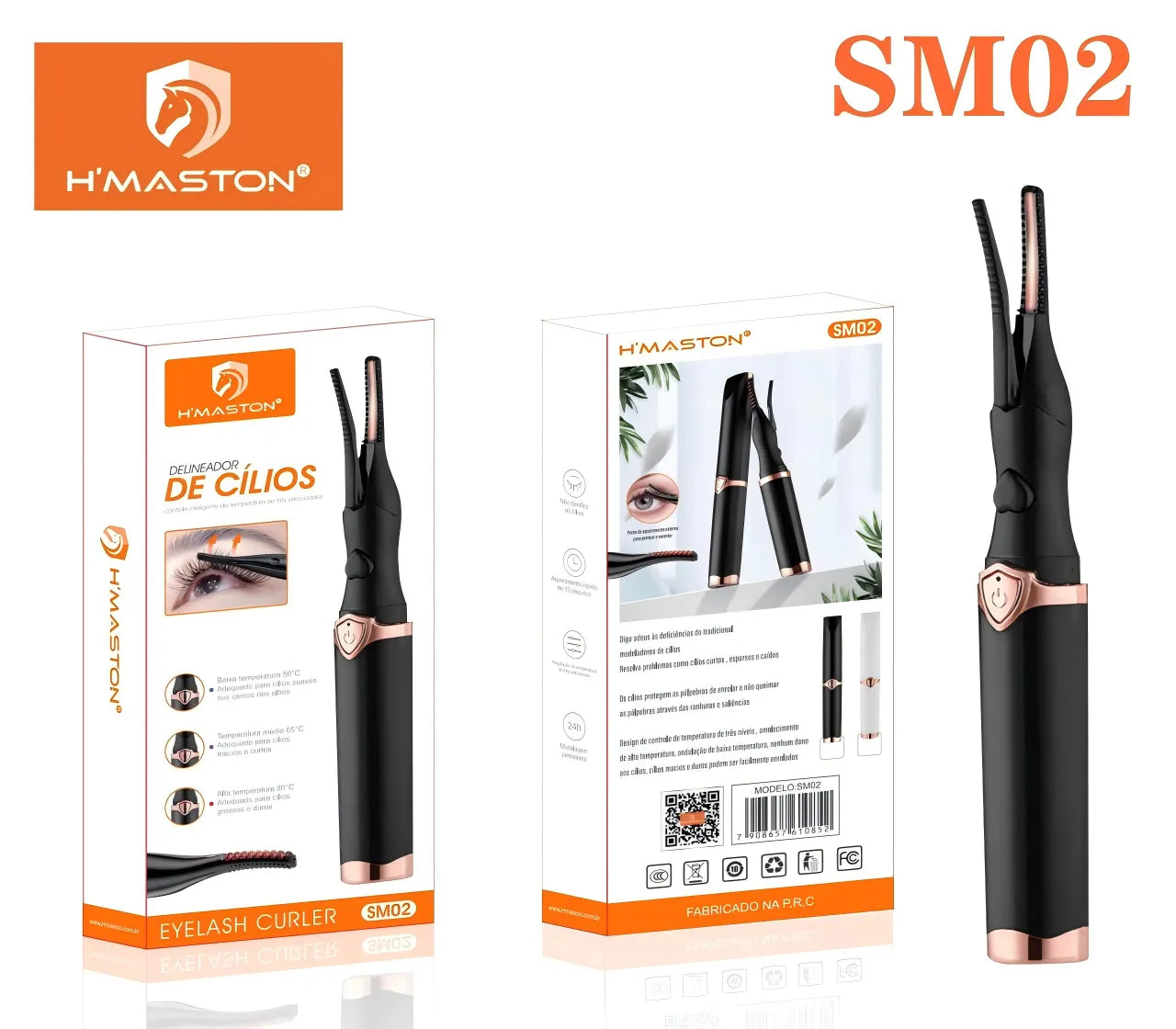 H'Maston SM02 INLIS Curvador de Cílios Elétrico Portátil