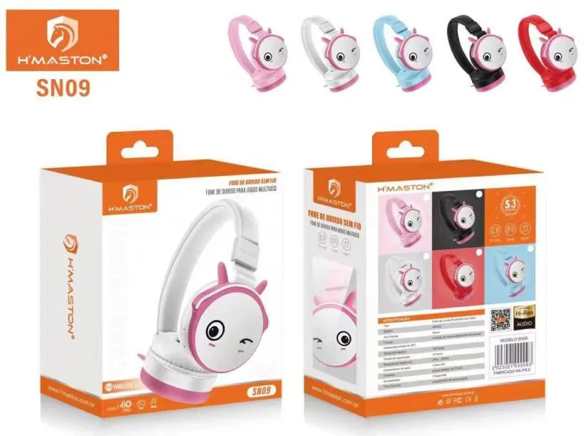 H'Maston SN09 Headset Infantil Bluetooth - Conforto e Segurança