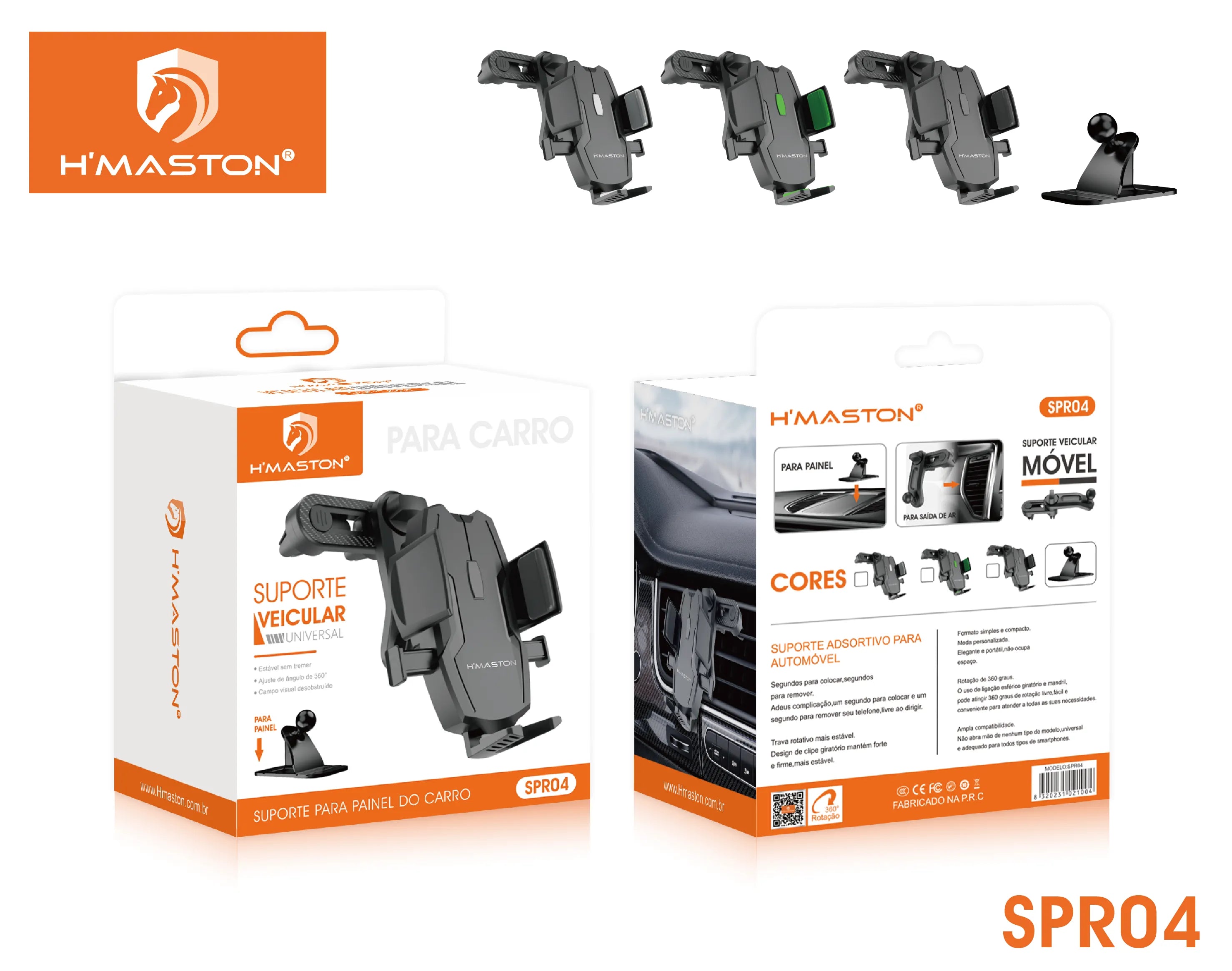 H'Maston SPR04 Suporte Veicular Universal 360°