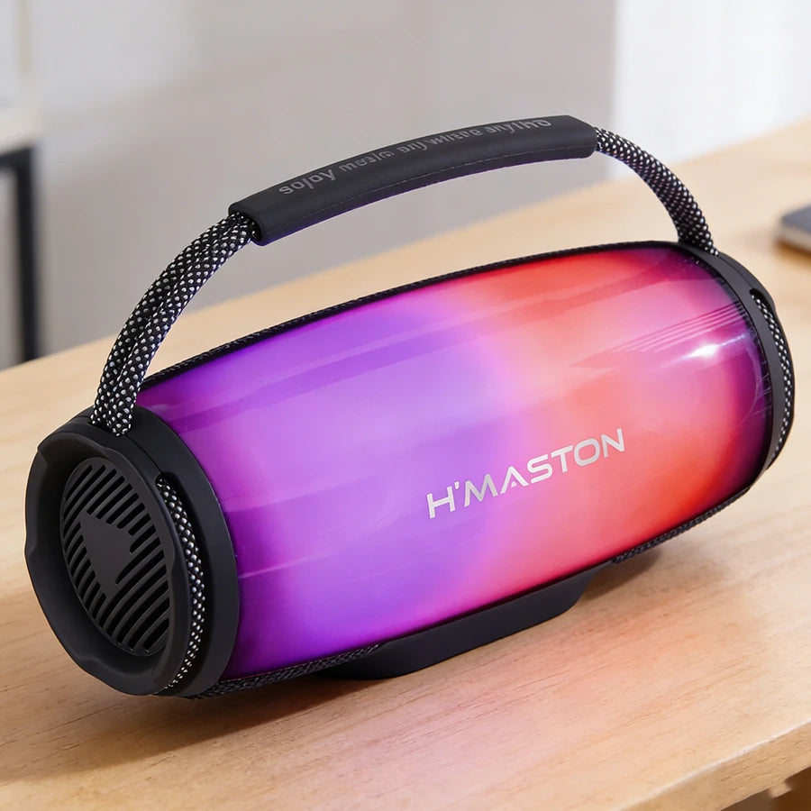 H'Maston TN23 Caixa de Som Bluetooth 5.1 com LED RGB