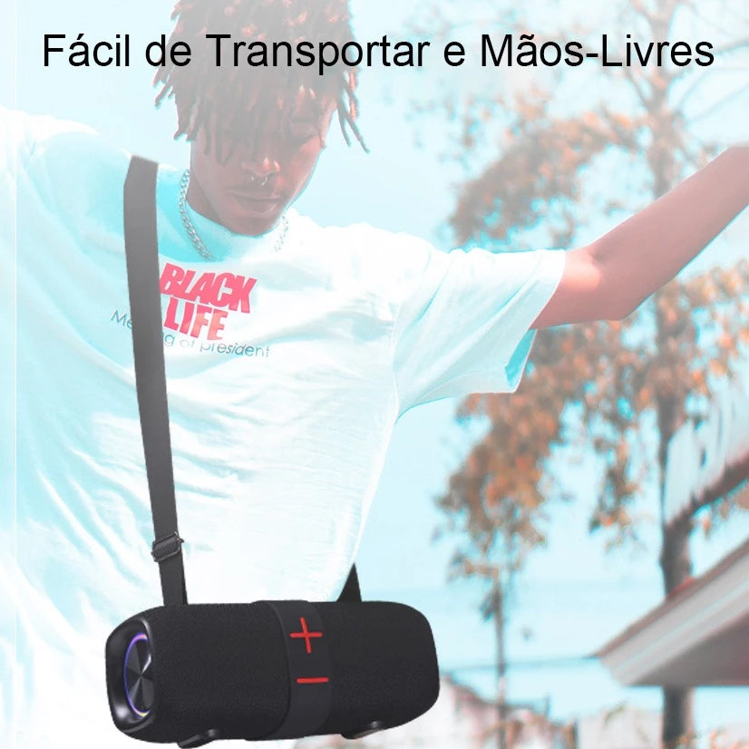 H'Maston TN24 Som Portátil Bluetooth com LED - Eleadermall