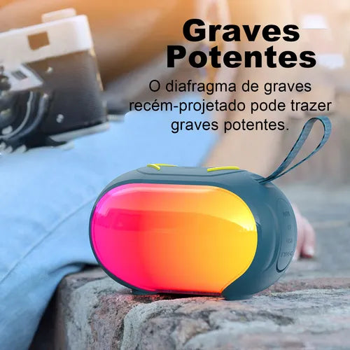 HMaston TN33 Som Portátil Bluetooth com LED - Eleadermall