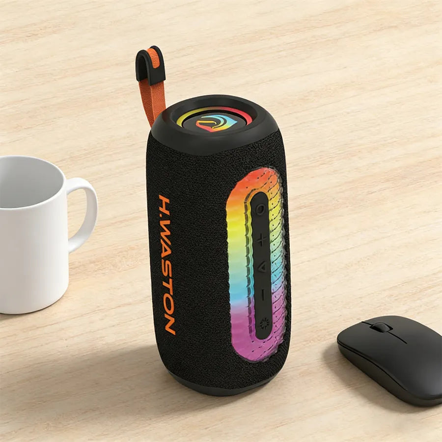 H'Maston TN48 Caixa de Som Potente com LED e Resistência à Água