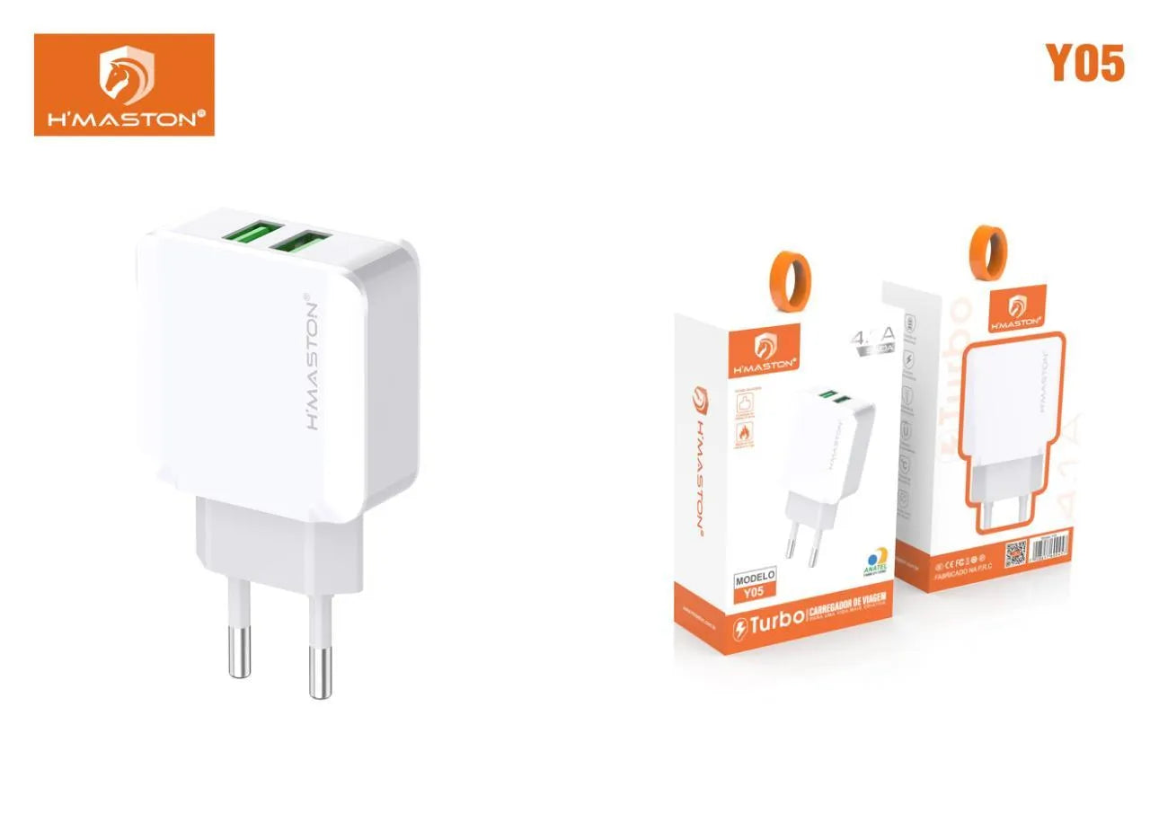H'Maston Y05 Carregador 3.1A USB Rápido e Portátil