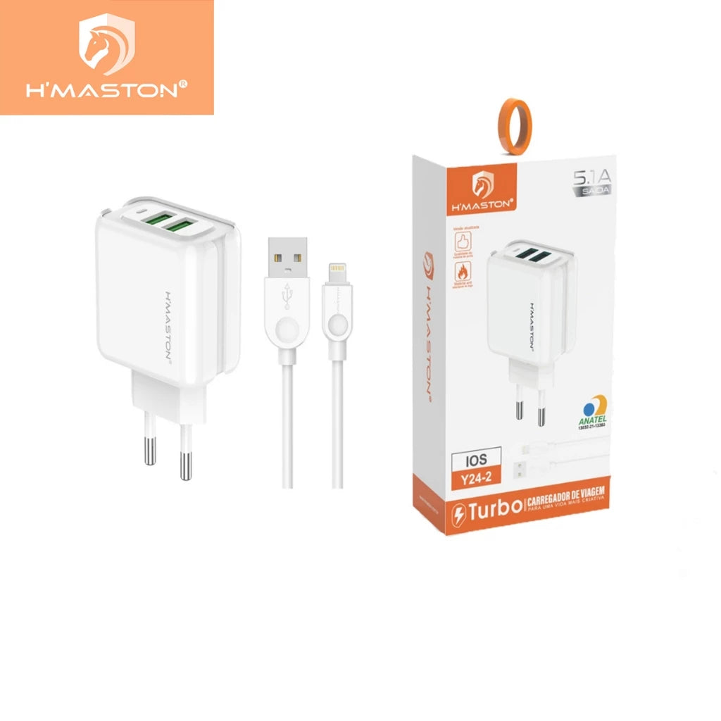 H'maston Y24 Carregador 25w Portátil 2 USB - Eleadermall