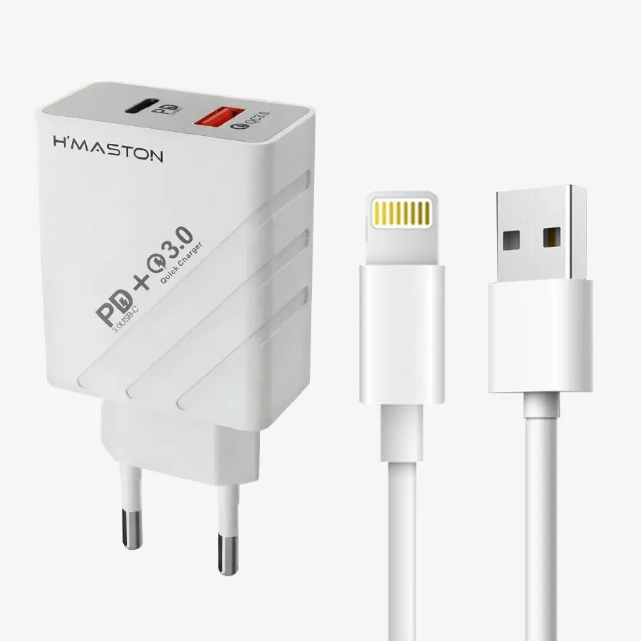 H'Maston Y41 Carregador Turbo 48W com Cabo V8 - Eleadermall