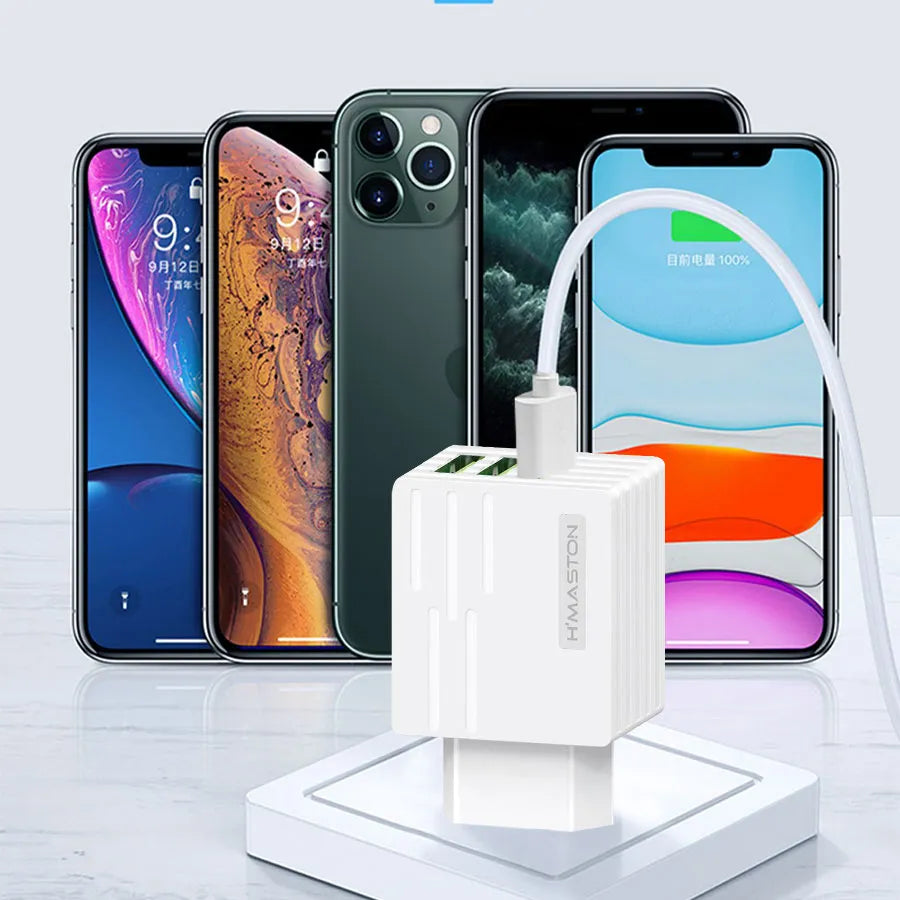 H'Maston Y42 Carregador 3 USB Turbo 5.1A V8/IOS - Eleadermall