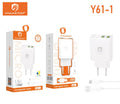 H'Maston Y61 Carregador 2USB Carregamento Rápido 3.1A