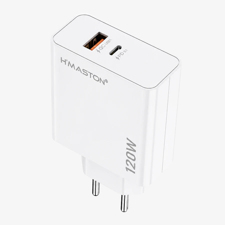 H'Maston Y73-4 Carregador Turbo 120W - Rápido e Eficiente!