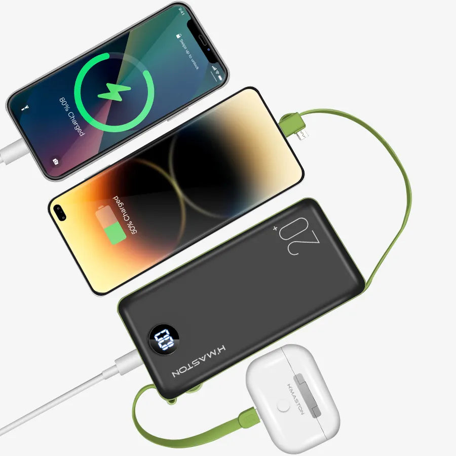 H'maston YD05 Power Bank 20000mAh com Lightning - Eleadermall
